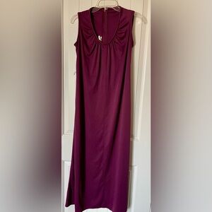 Vintage Purple Maxi Sheath Dress